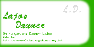 lajos dauner business card